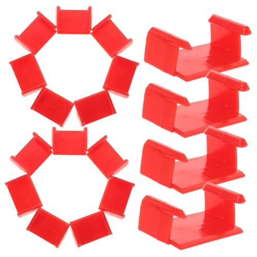 Vaguelly 20 Stück Schnalle für Eisenbahngleise Zug Eisenbahnschienenbefestigungen Modelleisenbahn-Clips Magneteisenbahn für Kleinkinder kleine Bahnstrecke Track-Clips Plastik rot von Vaguelly