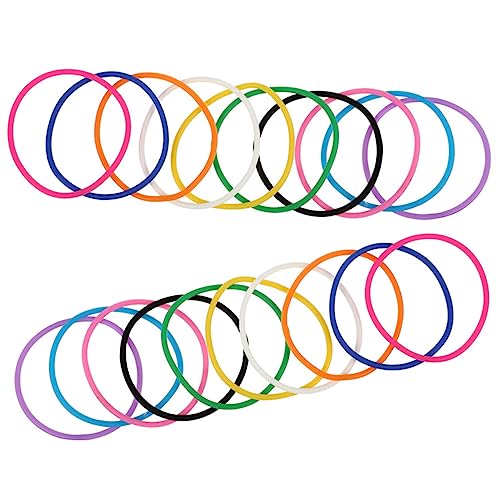 Vaguelly 20 Stück Silikonarmband Solides Blanko Armband Sportband Armbänder Kinderarmband Armbänder Sportarmbänder Kinderarmbänder Leuchtendes Sportarmband Armbandanhänger von Vaguelly