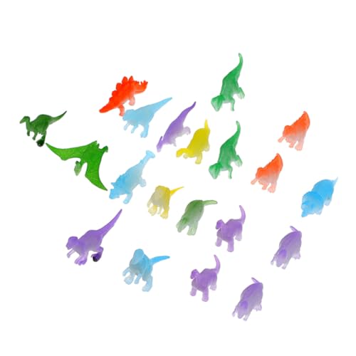 Vaguelly 20 Stück Teiliges Dinosaurier Leuchtende Nachtlicht Modelle Realistisch Detaillierte Dinosaurier Figuren Sicher Glatte Oberfläche Pädagogisch für Kreatives und Lernen von Vaguelly