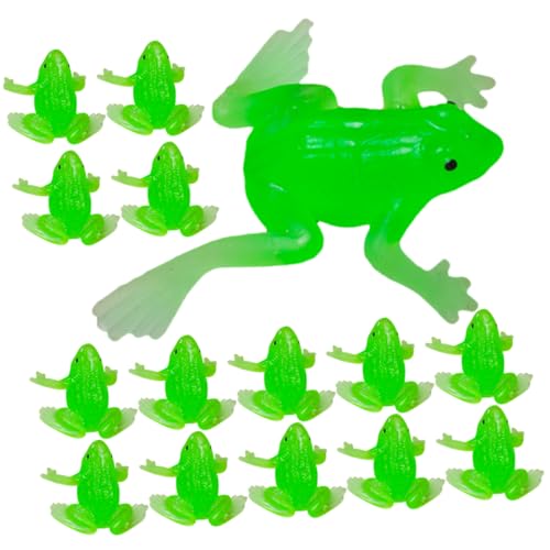 Vaguelly 20 Stück Teiliges Froschfiguren aus Weichem TPR Material Realistische Mini Froschmodelle in Leuchtenden Farben als Kinderspielzeug Gartendeko und Lernspielzeug für Drinnen und von Vaguelly