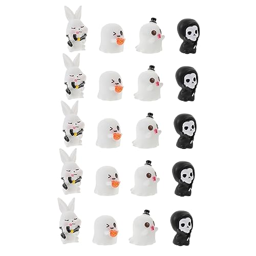 Vaguelly 20 Stück Teiliges Halloween Miniatur Dekorationsset Süße Figuren für Mikro Landschaften Partybedarf DIY Projekte und Halloween Geschenktüten Vaguelly 20 Stück Teiliges Halloween Miniatur Dekorationsset Süße Figuren für Mikro Landschaften Partybedarf DIY Projekte und Halloween Geschenktüten von Vaguelly