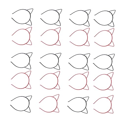 Vaguelly 20 Stück Teiliges Katzenohren Haarreif Flexible Niedlicher Haarschmuck für Damen und Mädchen für Kostüm und Weihnachtsfeiern Cosplay Party und Bühnenauftritte von Vaguelly