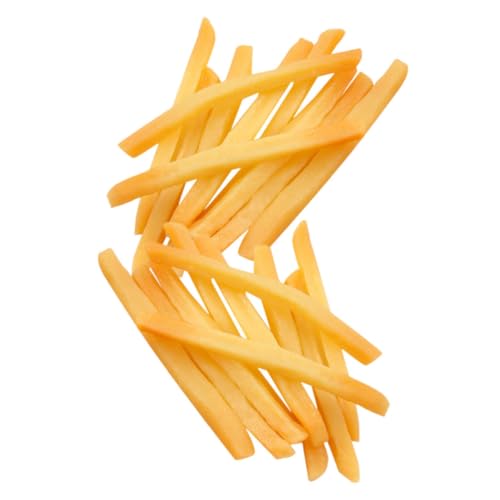 Vaguelly 20 Stücke Realistische Gefälschte Pommes Frites Künstliches Fast Food Spielzeug für Dekoration und Spiel Lebensmittelsimulation aus PVC für Kinder und Küchenmodelle von Vaguelly