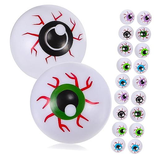 Vaguelly 20 Stück hüpfender Augapfel blutig Augen hüpfende Augäpfel Halloween-Party-Augäpfel Mini Zombie Halloween Gadget Halloween Costume falsche Augäpfel Halloween gefälschte Augäpfel pp von Vaguelly