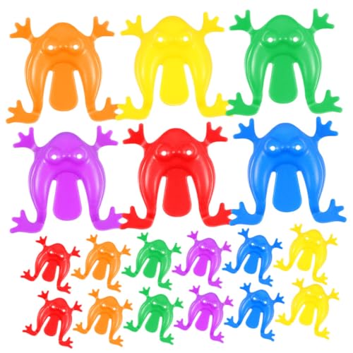 Vaguelly 20 Stück kreatives Frosch springen Mini interaktives Interactive Toys Finger drücken Frösche Finger drückende Frösche Plastik von Vaguelly