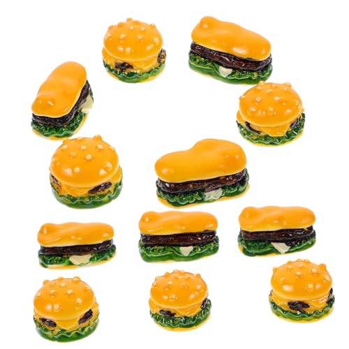 Vaguelly 20 Stück lebensechte kleine Hamburger-Requisiten Miniaturburger Nachahmung Essen Mini-Hamburger-Dekore Miniatur-Burger- Burger-Foto-Requisiten Plastik von Vaguelly