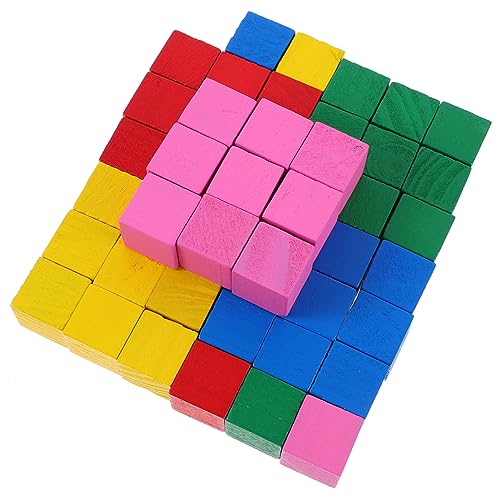 Vaguelly 200 Stück Bausteine ​​ausbalancieren Stamm interaktives entwicklung bausteine Safe Toy für 1 jährige kognitive Spielsachen Holz Colorful von Vaguelly