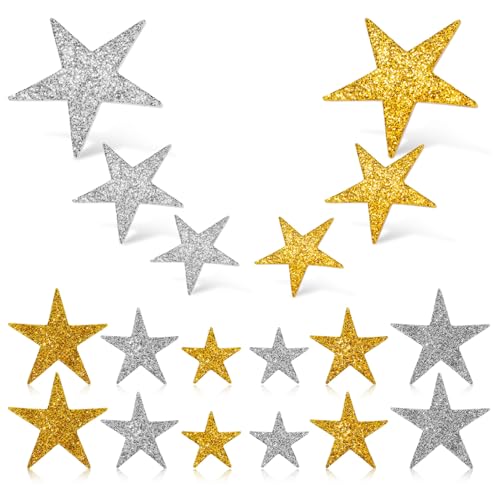 Vaguelly 200 Stück Eva Schaumstoff Sterne Sticker Teiliges Gold und Silber Glitzernde Weihnachtsaufkleber Verschiedenen für Bastelprojekte und Festtagsdekorationen Vaguelly 200 Stück Eva Schaumstoff Sterne Sticker Teiliges Gold und Silber Glitzernde Weihnachtsaufkleber Verschiedenen für Bastelprojekte und Festtagsdekorationen von Vaguelly