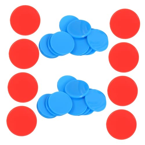 Vaguelly 200 Stück Lehrmittel Kleine Spielscheiben Chips DIY Brettspiele Plastikchips Pokerchips Plastik Bingo Chips Plastik Token Dekorative Farbchips Spielmarken Disc Spielchips von Vaguelly