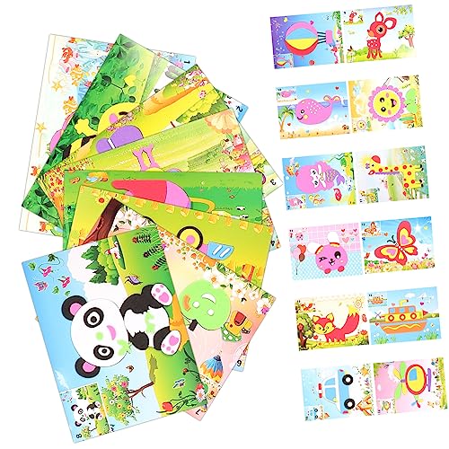 Vaguelly 20Er Pack Bastelbedarf Für Pädagogisches Aufkleberspielzeug Mosaik Aufkleberkunst Für DIY Aufkleber Set von Vaguelly