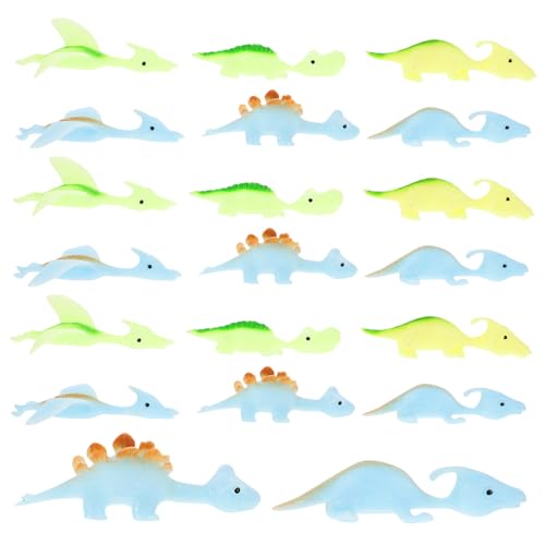 Vaguelly 20Stücke Elastische Dinosaurier Finger Spielzeuge Flexibles Kinderspielzeug für Partys Lustige und Wiederverwendbare Spielzeuge Zufälliger Stil von Vaguelly