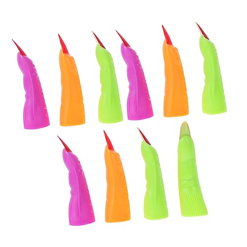 Vaguelly 20stücke Gruselige Halloween Fake Nail Fingerabdeckungen Spaß Für Mädchen Für Kostümparty Und Rollenspiele Wiederverwendbar Und von Vaguelly