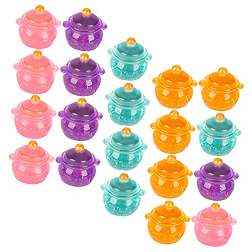 Vaguelly 20pcs Doll House Kochgeschirr Miniatur Eintopftopf Modell Pailletten Pot Kitchen Mini -kocher von Vaguelly