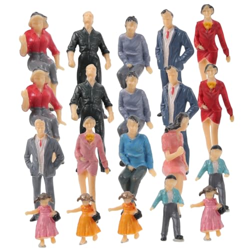 Vaguelly 20st Bemalte Figuren Menschen Zahlen Miniaturzug Realistisches Aussehen Marionette Leute Dem Puppenhaus Mini-züge Bildet Architekturfiguren Minipuppe Schimmel Grundeigentum von Vaguelly