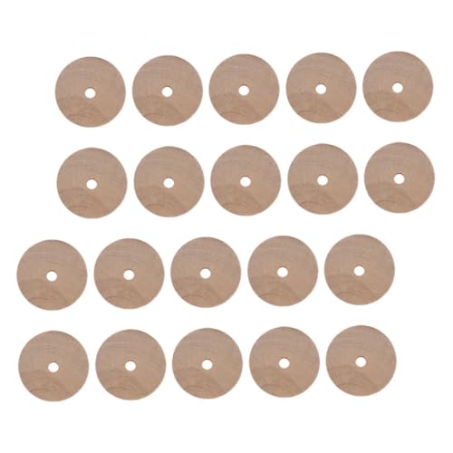 Vaguelly 20stücke Holzräder Dekorationen Runde Miniatur Holzräder Für DIY Bastelarbeiten Und Malprojekte Unbehandelt Vielseitig Einsetzbar von Vaguelly