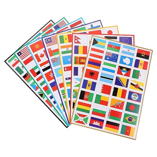 Vaguelly 224 Stück Aufkleber Mit Länderflaggen: Aufkleber Rund Um Die Welt Länderaufkleber Nationalflaggen-Gesichtsaufkleber Fußballaufkleber Vielseitig Einsetzbar von Vaguelly