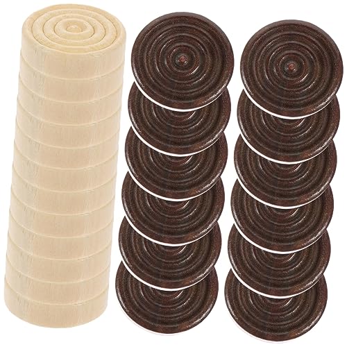 Vaguelly 24 Stück Checker Backgammon Stones Thematisiert Für Bauern Planke Spiel Klein Frieden Backgammon-Dame Prüfer Groß Schachbrett Blau Größe Erwachsene Miniatur Und Hölzern von Vaguelly