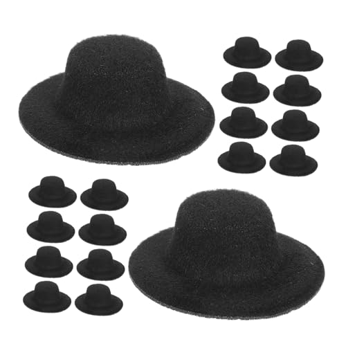 Vaguelly 24 Stück Mini Hüte Mini Zaubererhut Kleiner Zylinder Miniatur Filzzylinder Basteln Haar Accessoires Winziger Bastelhut Zylinder Weihnachtsbaumschmuck von Vaguelly