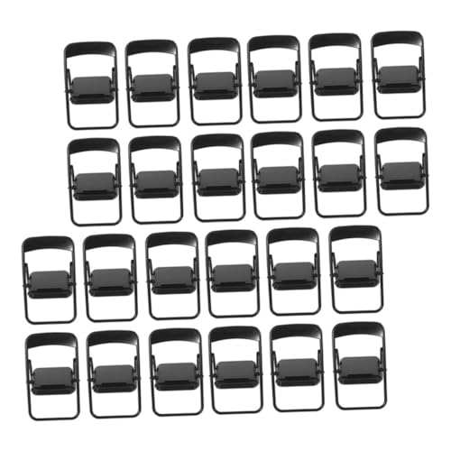 Vaguelly 24 Stück Miniatur-Klappstuhlmodell plastiktisch plastikenten laufstall faltstuhl Halter für Handy Träger über Und Miniatur-Stuhlmodell kreativer Stuhl telefonhalter Black von Vaguelly