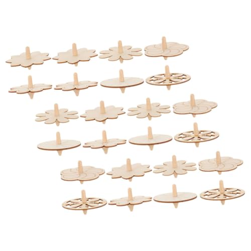 Vaguelly 24 Stück Teiliges DIY Holzkreisel für Ungiftiges Naturholz Bemalbar mit Handrotation Fördert Feinmotorik und Hand Auge Koordination Verschiedene Formen Wie Kleeblatt und Blüte Vaguelly 24 Stück Teiliges DIY Holzkreisel für Ungiftiges Naturholz Bemalbar mit Handrotation Fördert Feinmotorik und Hand Auge Koordination Verschiedene Formen Wie Kleeblatt und Blüte von Vaguelly