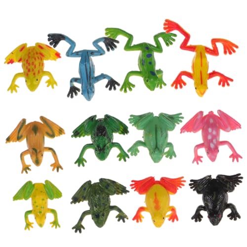 Vaguelly 24 Stück Teiliges Froschmodell Robustem Material Realistische Kleine Froschfiguren zur Dekoration als Foto Requisiten Geschenkidee für Familien und Party deko von Vaguelly