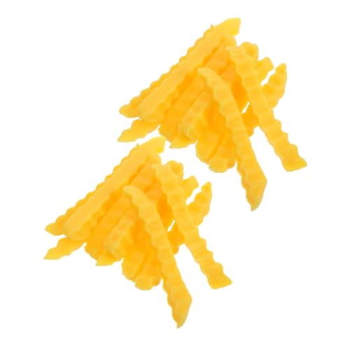 Vaguelly 24 Stück Teiliges Realistische Fake French Fries Detailgetreue Natürliche Struktur Kartoffelmodelle Langlebige Küchen Snackladen-deko Vielseitige Foto-Requisiten für Tischdisplay von Vaguelly