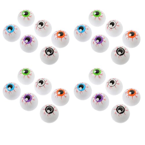 Vaguelly 24 Stück künstliche Augäpfel: 4 cm große Halloween- -Pong-Augäpfel für Partydekorationen – Spukhaus-Requisiten, Füllmaterial für Goody Bags, Bastelbedarf Vaguelly 24 Stück künstliche Augäpfel: 4 cm große Halloween- -Pong-Augäpfel für Partydekorationen – Spukhaus-Requisiten, Füllmaterial für Goody Bags, Bastelbedarf von Vaguelly