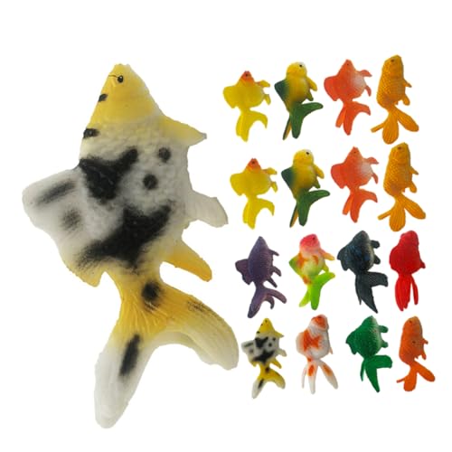 Vaguelly 24 Stücke Mini Modelle PVC Fisch Figuren Für Teich Desktop Decor Realistische Simulation Aquarium von Vaguelly
