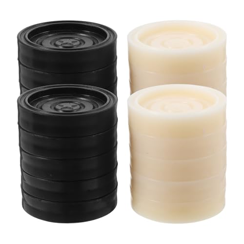 Vaguelly 24pcs Stücke Set Backgammon Spiel Stücke Runde Checker Stücke Unterhaltung Brettspiel Set von Vaguelly