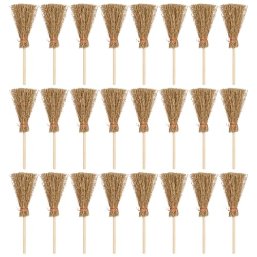 Vaguelly Miniatur-Besen-Set 24-teilig Besen-Ornamente Für Jungen Und Mädchen Zum Spielen Und Als Heimdekoration von Vaguelly