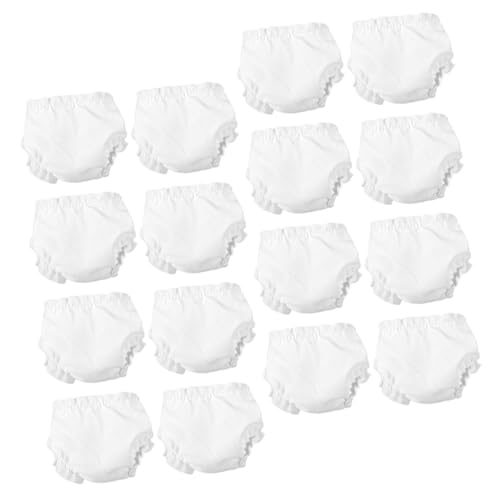 Vaguelly 24St Puppenhöschen Puppen Set puppenkleidung Mini-Unterhosen Puppen- -Set Puppenzubehör-Set Mädchen Puppen-Foto-Requisiten Höschen für Stoff Weiß von Vaguelly