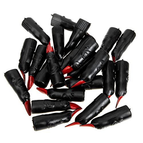 Vaguelly 24St gefälschte Nägel Monster-Fingerklaue Puppen Halloween Finger Halloween Scherzartikel Halloween-Cosplay-Requisiten falsche Finger streicheln Plastik Black von Vaguelly