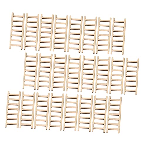 Vaguelly 24pcs Mini Leitern Leiter Ornamente Für Miniatur Häuser Holz Fotografie Requisiten Decor von Vaguelly
