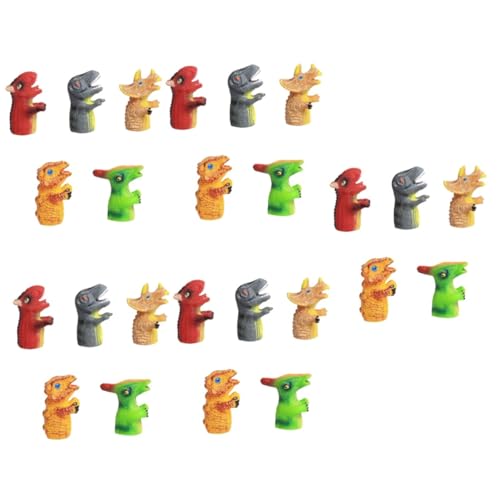 Vaguelly 25 STK Dinosaurier-Fingerspielzeug Fingerpuppen winzige Handtierfigur sankastenspielsachen Kindergarten Spielzeug Spielzeuge Spielzeug mit Fingerabdeckung Cartoon-Fingerspielzeug von Vaguelly
