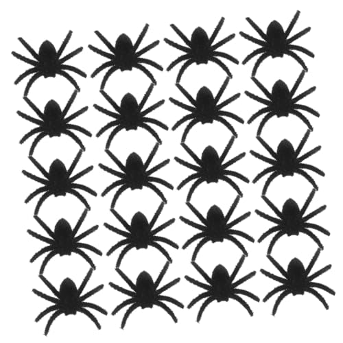 Vaguelly 25 Stück Teiliges Halloween Deko Spinnen Realistische Haarige Schwarze Spinnen Gruselige Outdoor und Indoor Party Requisiten Pflegefrei für Garten Rasen Halloween Fest Stimmung von Vaguelly