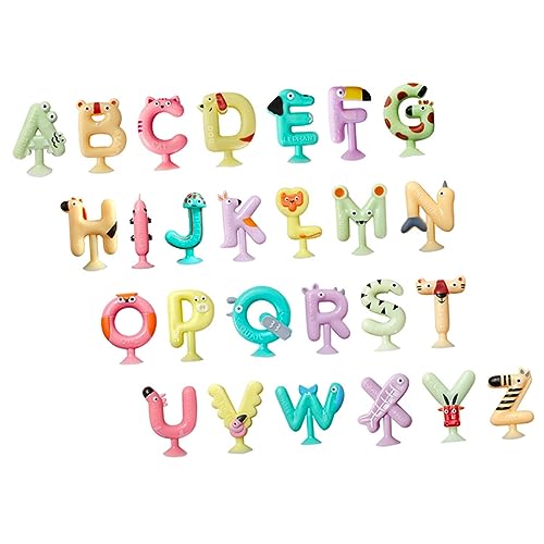 Vaguelly 26 Teiliges Saugnapf Buchstaben Für Lustige Tier Alphabet Saugnapf Spielzeuge Für Das Bad Lernspielzeug Für Frühe Bildung Und Rechtschreibung von Vaguelly