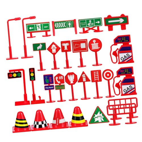 Vaguelly 28 Stück Verkehrszeichen Miniatur Klein Reflektierend Stoppschild Für Orange Straßenschild -autobahnschilder Straße Straßenschild Schaum Mini- PVC von Vaguelly