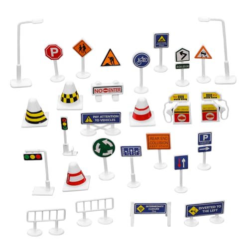 Vaguelly 28Pcs Verkehrszeichen für verkehrszeichen verkehrszeichen Spielzeugautos Mädchen Band Spielset mit Straßenschildern Mini-Verkehrszeichen Plastik Vaguelly 28Pcs Verkehrszeichen für verkehrszeichen verkehrszeichen Spielzeugautos Mädchen Band Spielset mit Straßenschildern Mini-Verkehrszeichen Plastik von Vaguelly