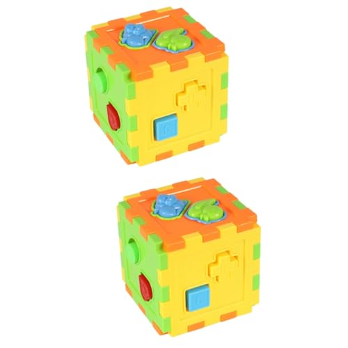 Vaguelly 2Er-Box Papagei-Trainingspuzzle Bausteine Spielzeuge Bildungsblöcke Papageien-Lernrätsel Trainingsblockspielzeug Anfang Intelligenz-Box von Vaguelly