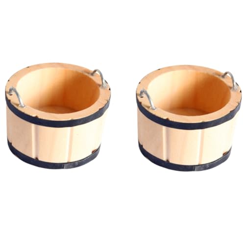 Vaguelly 2Pcs Blockfarbenes Holzfass Rustikale Holztonne Holztonne Holzbehälter gefälschte Eimer Miniaturornament Miniatur-Eimer Kleiner Holzeimer Mini-Holzfass Metall Vaguelly 2Pcs Blockfarbenes Holzfass Rustikale Holztonne Holztonne Holzbehälter gefälschte Eimer Miniaturornament Miniatur-Eimer Kleiner Holzeimer Mini-Holzfass Metall von Vaguelly