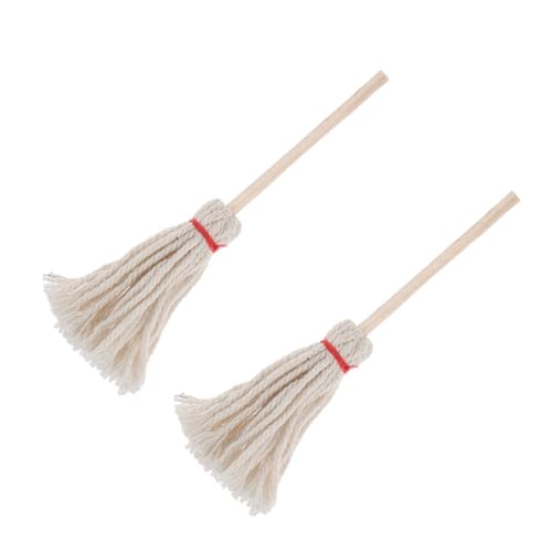 Vaguelly 2St Baumwollmop für kinderspielzeug Toys Puppenhaus Dekoration Puppenhaus-Reinigungsmopps Zubehör für Miniaturszenen Mini- Holz Weiß Vaguelly 2St Baumwollmop für kinderspielzeug Toys Puppenhaus Dekoration Puppenhaus-Reinigungsmopps Zubehör für Miniaturszenen Mini- Holz Weiß von Vaguelly