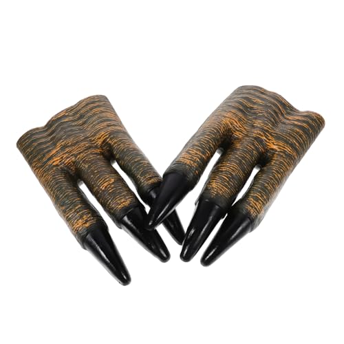 Vaguelly 2St Dinosaurier-Klauenpuppe Tiere Animal Toys Lernspielzeug wheinatsgeschenke Soft Toy Monster Pfote Performance-Handschuhe für Handklauenspielzeug weiches Gummi von Vaguelly