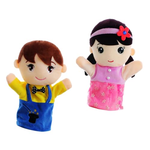 Vaguelly 2St Familie Handpuppe Junge Handpuppe Menschen Handpuppen Marionette Handpuppen Familie interaktive Puppen famlyguy Stoffplüschhandpuppe Handfamilienpuppen von Vaguelly