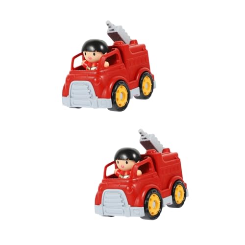 Vaguelly 2st Feuerwehrauto Spielzeug Autos Spielzeug Lernspielzeug Mini-Spielzeug Nachahmung Eines Feuerwehrauto-spielzeugs Mater-Spielzeug Aus Autos Reibung Spielzeugauto Abs Wagen Kind von Vaguelly