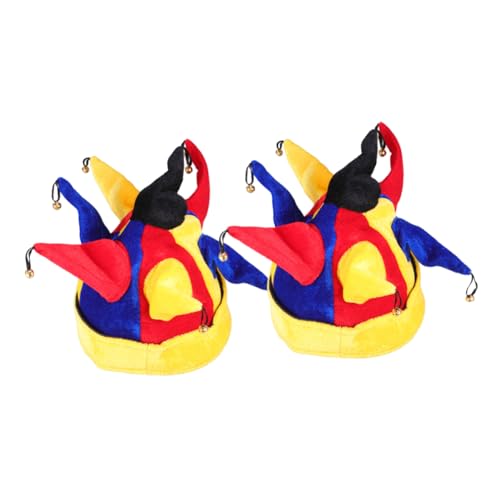 Vaguelly 2St Gilligan Eimerhüte coole Mützen Bowler Hut Kostüm Hüte halloween kleidung halloween costumes Lustiger Hut mit Ecken Halloween-Clown-Hut-Stütze Clownhut mit Glöckchen Stoff von Vaguelly