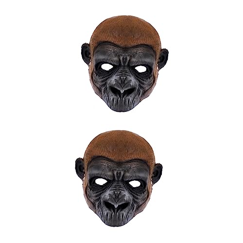 Vaguelly 2St Halloween-Maske Vollgesichtsmaske Tierkopfmaske Tiere aus Pappmaché Halloweenkostüm Schrei Kostüm halloween masken halloweenmaske tiermasken Halloween-Dekorationen Kostüm Maske von Vaguelly