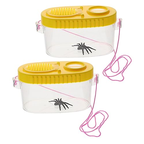 Vaguelly 2St Insektenbetrachter Käfige sammeln Augenschmaus Lupe fliegen lupenglas lupengläser für multifunktionale Viecherboxen Fütterungszubehör Plastik Yellow Vaguelly 2St Insektenbetrachter Käfige sammeln Augenschmaus Lupe fliegen lupenglas lupengläser für multifunktionale Viecherboxen Fütterungszubehör Plastik Yellow von Vaguelly
