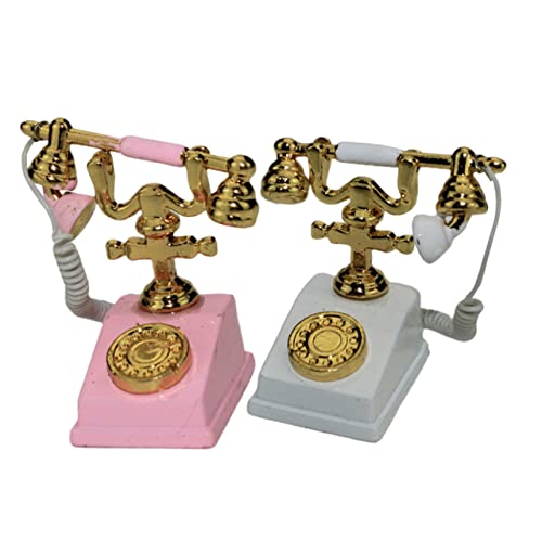 Vaguelly 2stücke Miniatur Retro Telefon Modell Zubehör Für Puppenhaus Blumenbeet Und Dekoration Für Foto-shootings Vaguelly 2stücke Miniatur Retro Telefon Modell Zubehör Für Puppenhaus Blumenbeet Und Dekoration Für Foto-shootings von Vaguelly