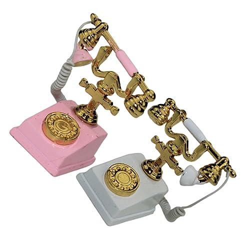Vaguelly 2stücke Miniatur Vintage Telefon Aus Metalllegierung Teilig Für Puppenhaus Dekoration Mikro Landschaft Garten Und Desktop Deko Vaguelly 2stücke Miniatur Vintage Telefon Aus Metalllegierung Teilig Für Puppenhaus Dekoration Mikro Landschaft Garten Und Desktop Deko von Vaguelly