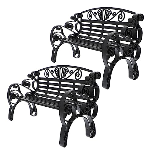 Vaguelly 2St Mini-Stuhl Bänke im Freien Miniatur hühner gieskanne kinderspielzeug kinderknallzeug Bankmodell aus Kunststoff Modell Einer Puppenstubenbank Plastik Black Vaguelly 2St Mini-Stuhl Bänke im Freien Miniatur hühner gieskanne kinderspielzeug kinderknallzeug Bankmodell aus Kunststoff Modell Einer Puppenstubenbank Plastik Black von Vaguelly